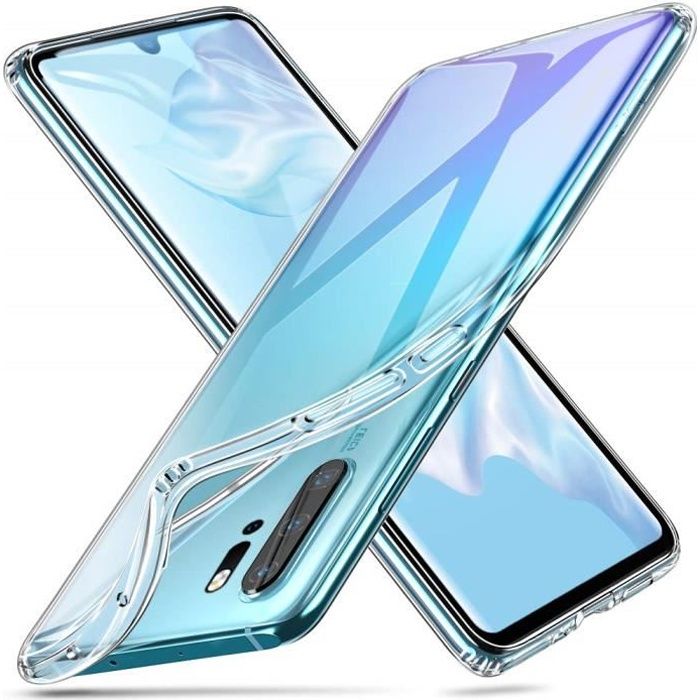 Juce® Coque Huawei P30 Pro Transparente Silicone Gel TPU Souple Housse Etui de Protection Bumper Anti Choc Ultra Fine Ultra Léger