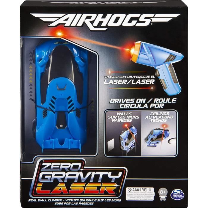 LASER ZERO GRAVITY - VOITURE TELECOMMANDEE - Air Hogs - Voiture enfant laser qui roule sur les murs - 6054529 - Bleu - Jouet Enfant