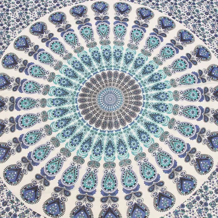 Tenture Murale Tapisserie Mandala Bohémienne Style Hippie Couvre-Lit Drap De Plage TYPE C Fes83135
