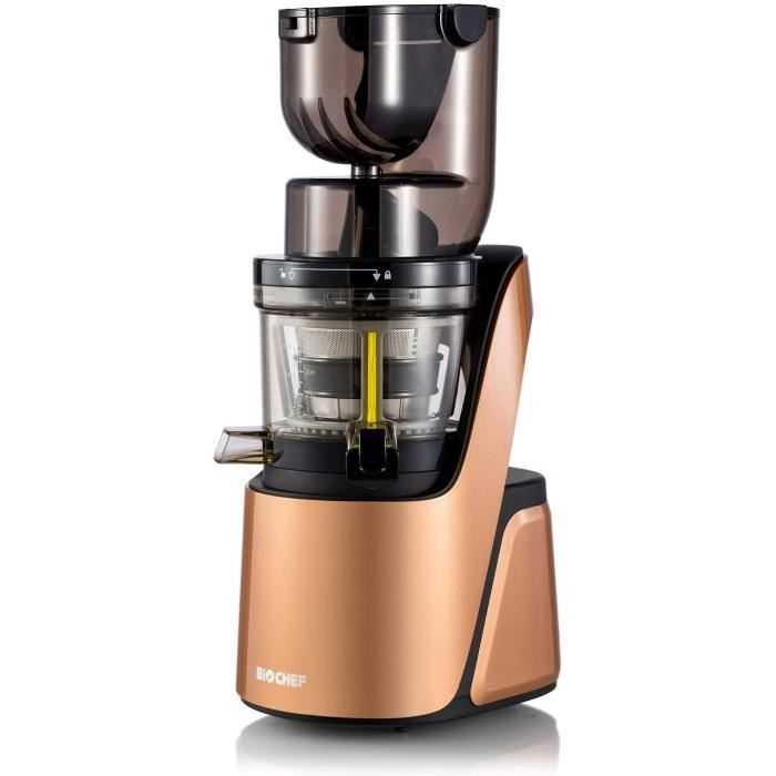 Extracteur de Jus BioChef Quantum Whole Slow juicer - Bouche d'alimentation double entrée - fruits, légumes entiers - Moteur de qual