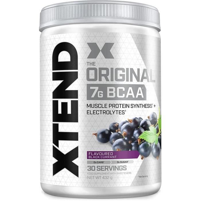 poudre xtend original aux bcaa - cassis complément alimentaire aux acides aminés ramifiés 7 g de bcaa + électrolytes pour r 409
