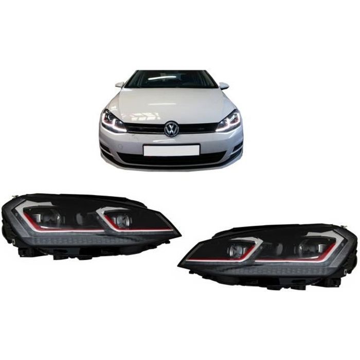 LED Phares pour VW Golf 7 2012-2017 Facelift G7.5 GTI Look Lumières Dynamiques