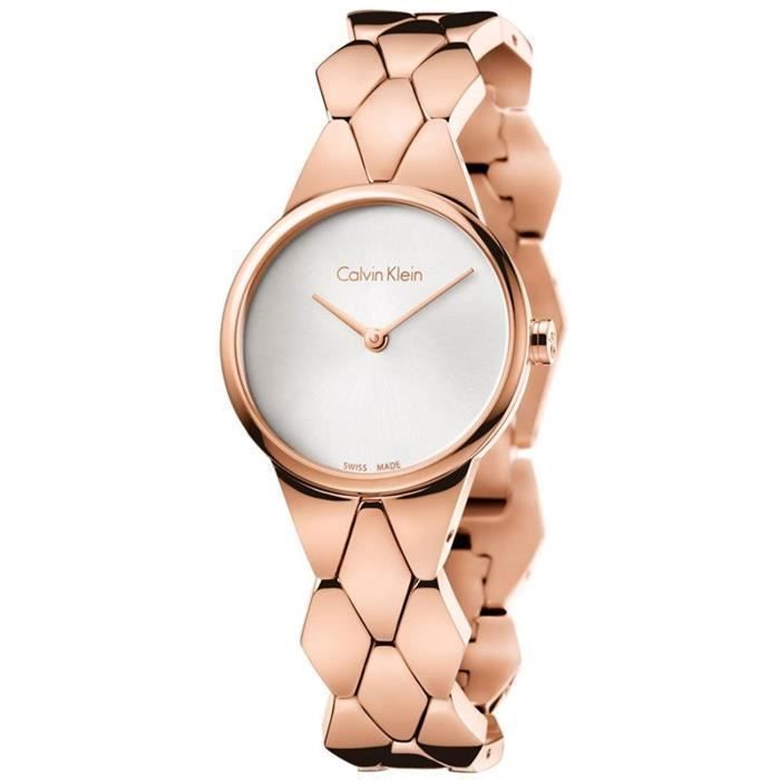 CALVIN KLEIN FEMME BRACELET & BOITIER ACIER INOXYDABLE QUARTZ MONTRE K6E23646