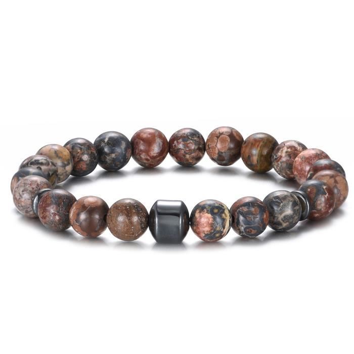 Bracelet Pierre Naturelle Bracelet Femme et Homme Bracelet Magnétique 8MM18-20CM Bracelet Pierres Précieuses Cadeau Femme Cadeau