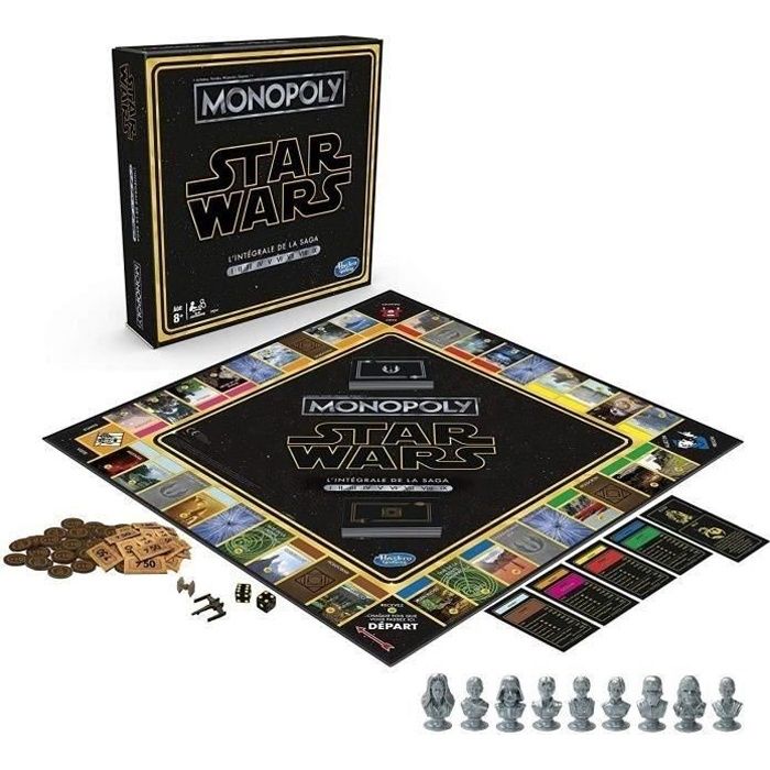 MONOPOLY Star Wars : L'intégrale de la Saga - Jeu de société - Jeu de plateau