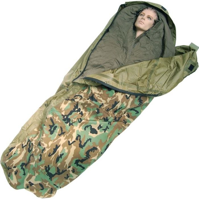Mil-Tec Modulaire 3 Couche Sac De Couchage Couverture Woodland