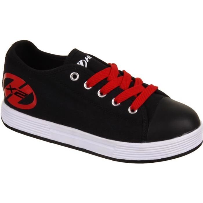 Heelys - Chaussures à roulettes X2 Fresh - 2 x 2 roues - noir/rouge