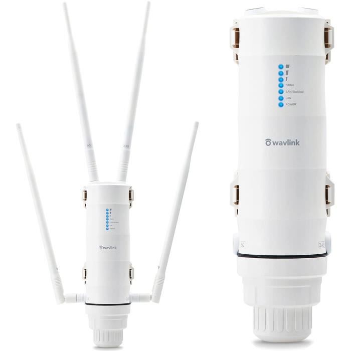 Dual-Band 2.4+5G 1200Mbps Outdoor Point d'Accès Extérieur/Répéteur WiFi Puissant/sans Fil Amplificateur WiFi/Mesh WiFi Extender (RJ4