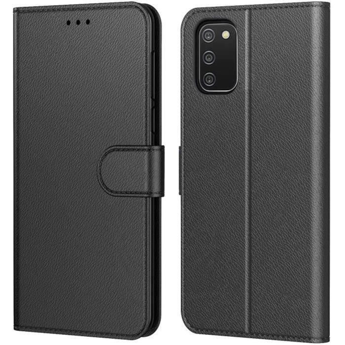 Coque Oppo A94 5G Noir , Housse avec languette Etui Pochette En Cuir PU Multifonction
