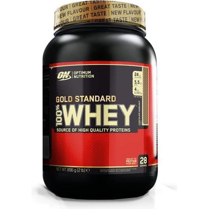 Optimum Nutrition - 100% Whey Gold Standard 2 lbs (891g) - Chocolat-noisette