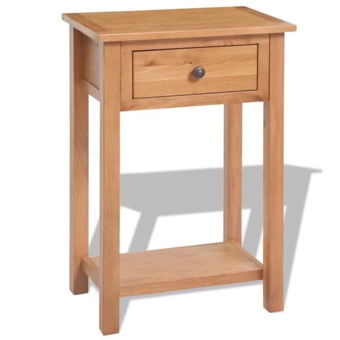 Table console extensible Table d’Appoint Table d'entrée contemporain 50 x 32 x 75 cm Bois de chêne massif