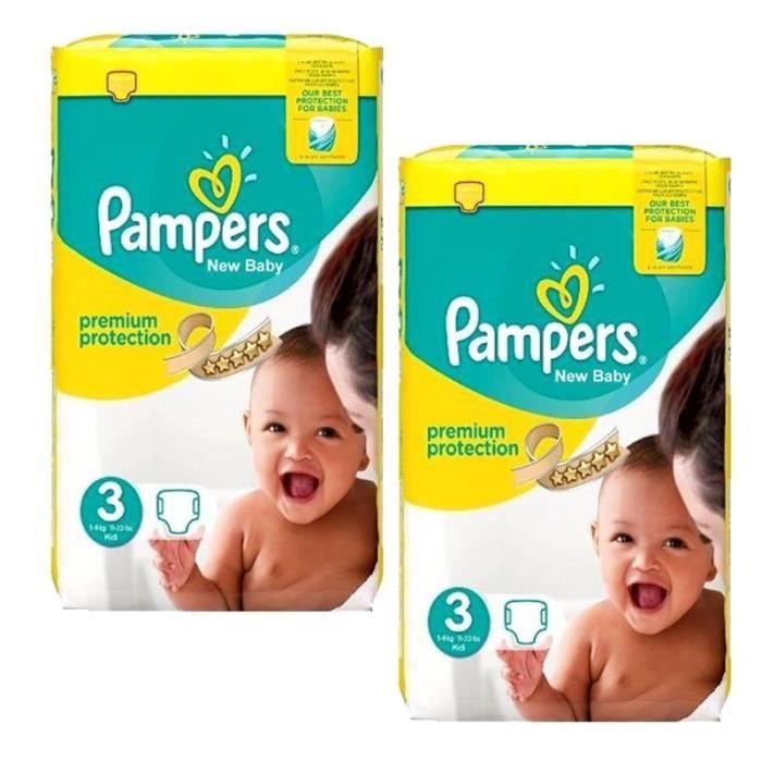 mega pack 104 x couches bébé Pampers - Taille 3 premium protection