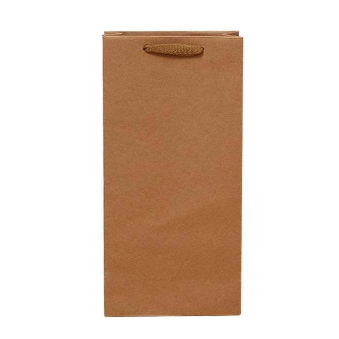 24 pièces sac en papier Kraft à main de vin rouge de boissons en pour SAC ALIMENTAIRE