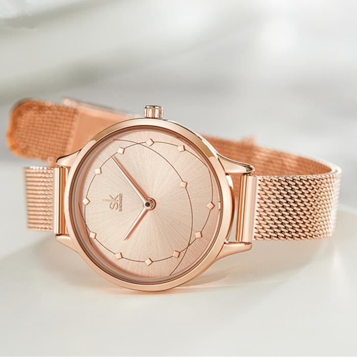 Montre Femme luxe bracelet quartz étanche Magnifique cadeau de Noël