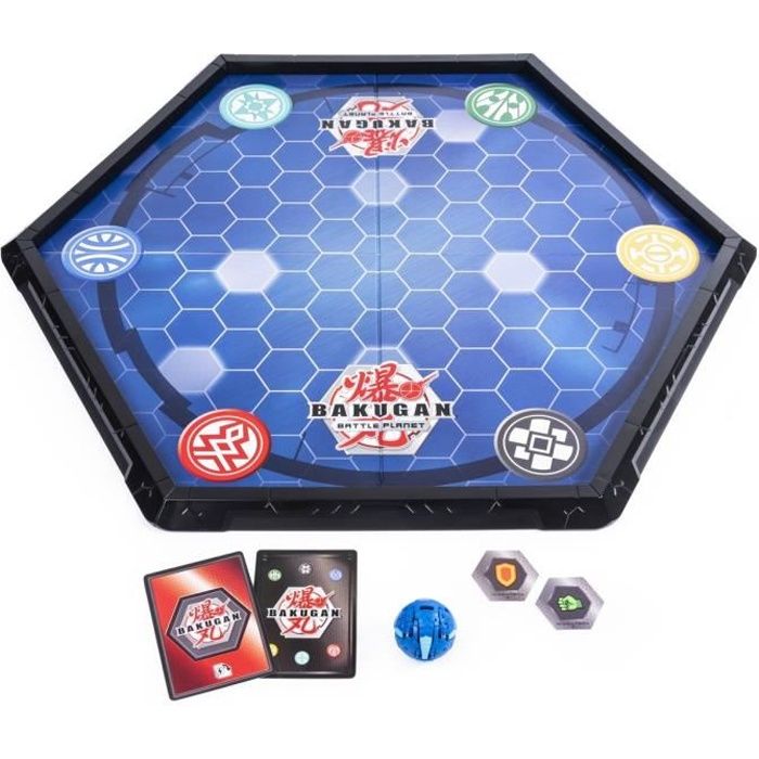 BAKUGAN Arène de combat + 1 Bakugan aquos Dragonoid exclusif, 2 cartes BakuCore, 1 carte Personnage, 1 carte Maîtrise