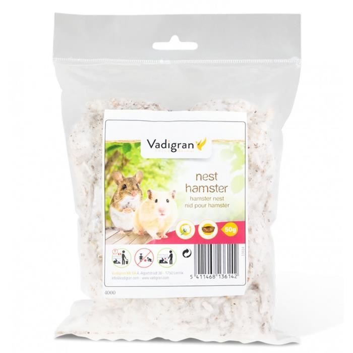 Nid douillet coton naturel 50 gr pour hamster . rongeurs.-Vadigran 3