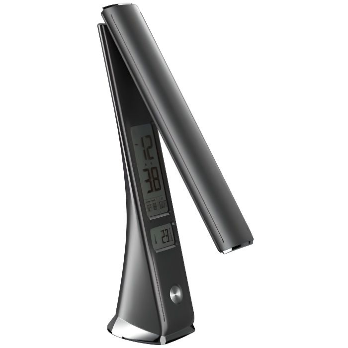 WE Lampe de Bureau USB multifonction avec écran LCD - Reveil Lampe de Chevet de Chargement USB pour Smartphone - Affichage de calend