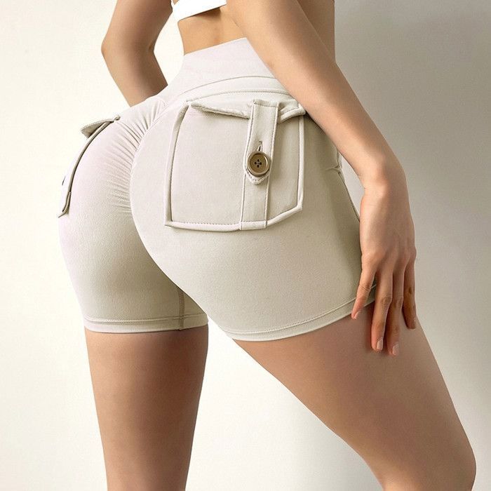 Along Fit Short De Motard Taille Haute De 12,7 Cm/27,9 Cm Pour Femme Avec Poches, Short De Yoga, Compression, Adapté Aux Squats, Pour Le Gym