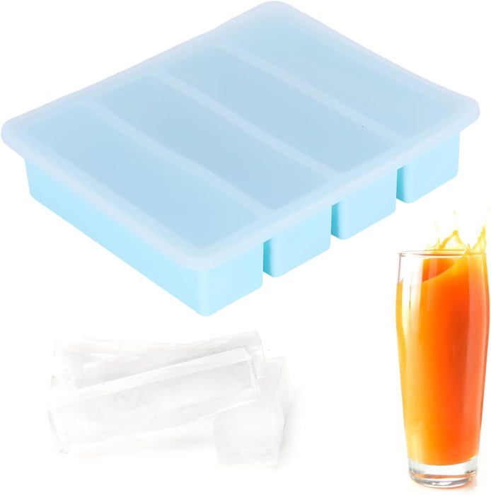 Plateaux De Congélation En Silicone Avec Couvercle | 2 Pièces, Compartiments Gradués - Pour Soupe, Sauce, Glaçons - Lavable Lave-vaisselle Plateaux De Congélation En Silicone Avec Couvercle | 2 Pièces, Compartiments Gradués - Pour Soupe, Sauce, Glaçons - Lavable Lave-vaisselle