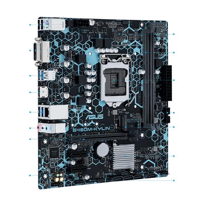 Carte mère ASUS B460M-KYLIN Intel B460 LGA 1200 2xDDR4 64GB Micro ATX - Asus
