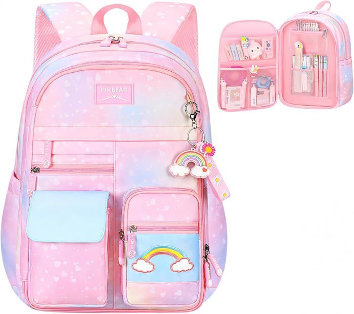 Sac Sport Enfant Fille – Paillettes Papillon Violet – Compartiment Humide/Sec – Bandoulière – Danse/ Natation/Voyage
