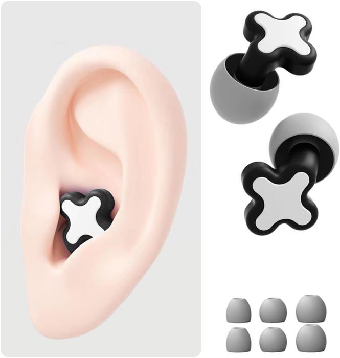 Bouchons D'oreille Réutilisables Thunelec - Réduction Bruit Jusqu'à 35dB - 7 Tailles D'embouts (S/M/L) - Pour Sommeil, Travail, Concerts - Avec étui De Transport