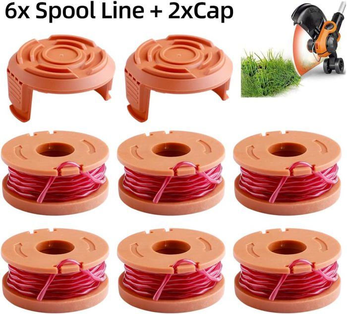 Bobines De Fil De Coupe WORX - Lot De 2, 3m, Ø1,25mm Pour Débroussailleuses