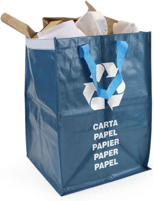 Poubelle Tri Sélectif Space Home - 44L Sac Recyclage Avec Poignée | Pour Verre, Déchets, Maison/Bureau