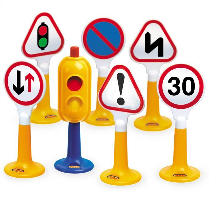 28 Pièces Ensemble Panneaux De Signalisation Pour Enfants - Jouets Éducatifs Mini Cônes Et Feux De Circulation