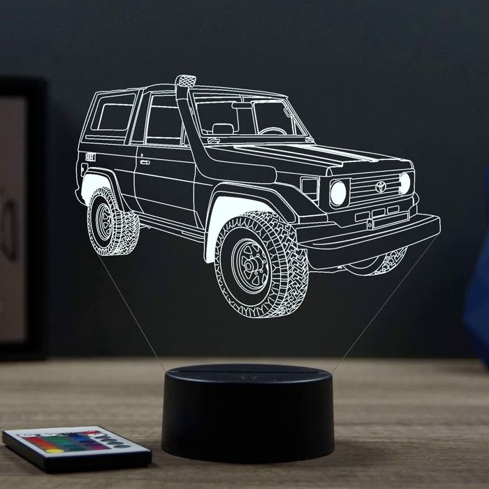 Lampe 3D Toyota Land Cruiser FJ73 – LED – Idée Cadeau – Fabriquée en France