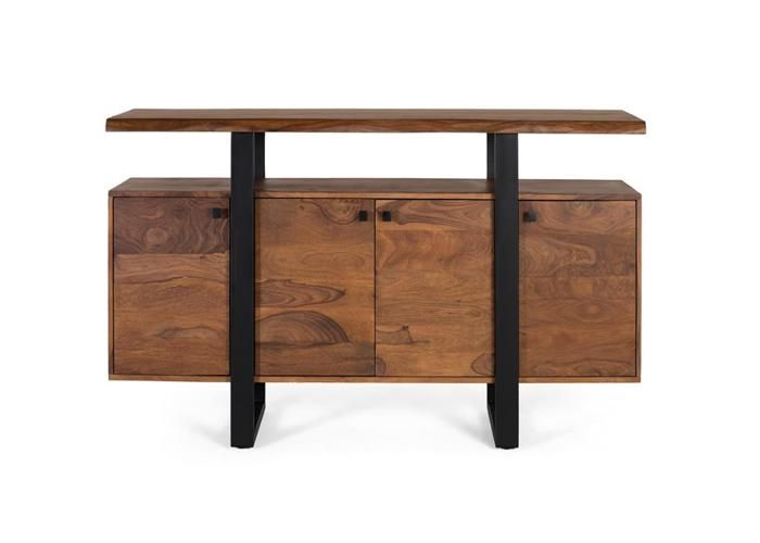 Buffet - Giner y Colomer - 4 Portes - Palissandre - Métal - 175x90x45 cm Buffet - Giner y Colomer - 4 Portes - Palissandre - Métal - 175x90x45 cm