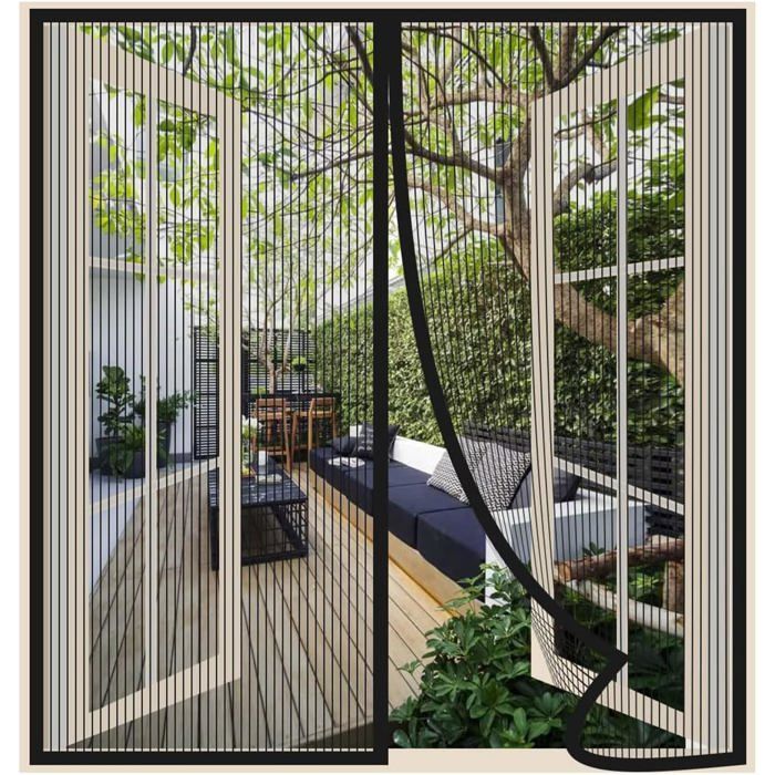 Moustiquaire Porte Fenetre Aimantée 105 X 215 Cm Facile À Installer