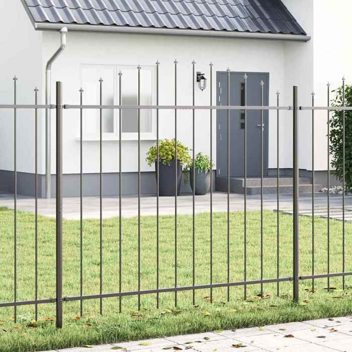 Vidaxl Clôture de jardin WOERDEN 5 pc 170 x 190 cm Gris