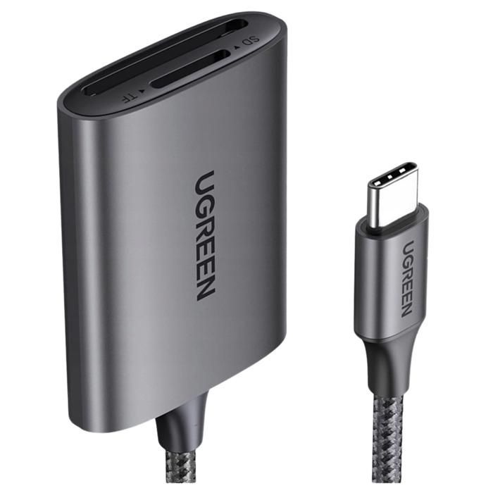 Lecteur de carte USB-C - UGREEN - CM401 - Compatible SD/microSD/TF - Transfert jusquà 5 Gbit/s - Design compact