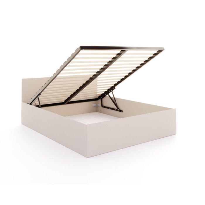 Lit coffre 120 x 190 cm Panama - Coffre de 430 Litres - Sommier inclus - Cachemire Lit coffre 120 x 190 cm Panama - Coffre de 430 Litres - Sommier inclus - Cachemire