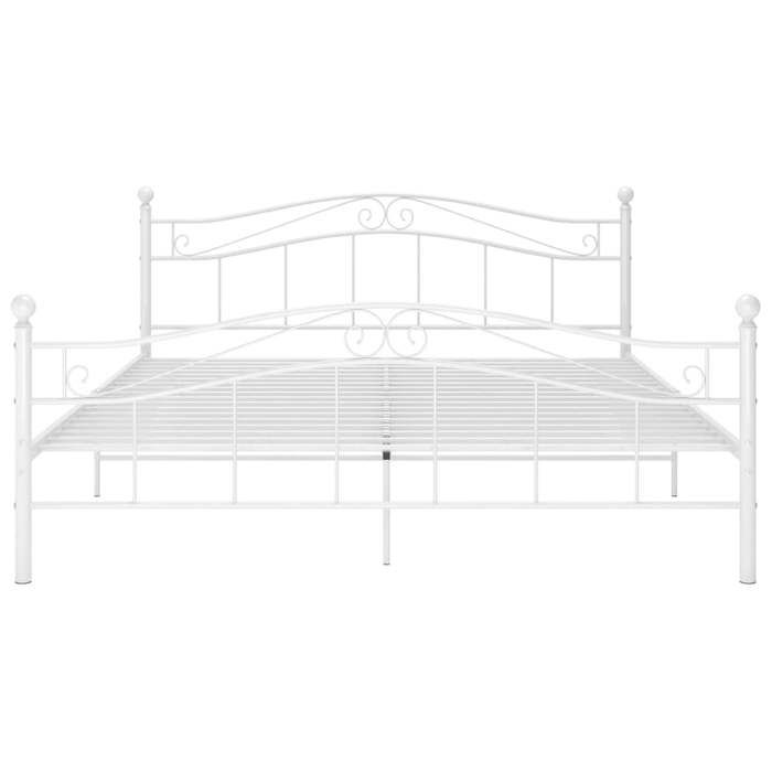 Blanc 160 x 200 cm - Lit métal - stables et durable - Cadre de lit - matelas non inclus - blanc métal 160x200 cm 001_164905