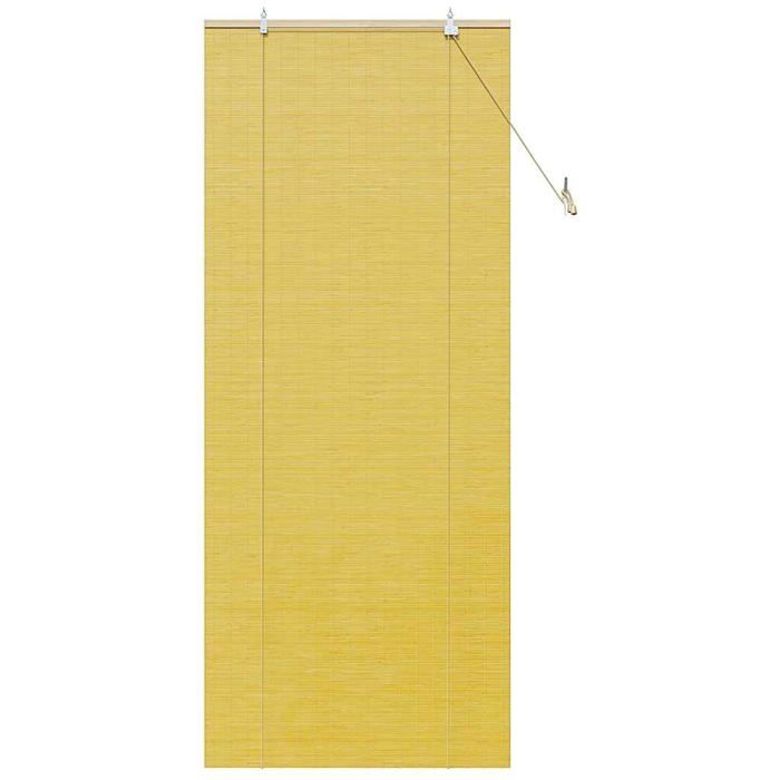 Store enrouleur en bambou - vidaXL - 80x220 cm - Jaune - Protection UV - Filtrage de la lumière - Cordon de tirage
