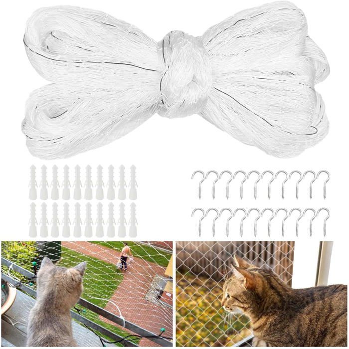 Meilleurs prix pour Filet de protection pour chat - SIGHTMARK - 4x3 m - Facile à assembler - Résistant aux UV - Transparent