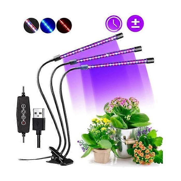 Lampe horticole à 60 LED à spectre complet avec 3 minuteries et allumage automatique.