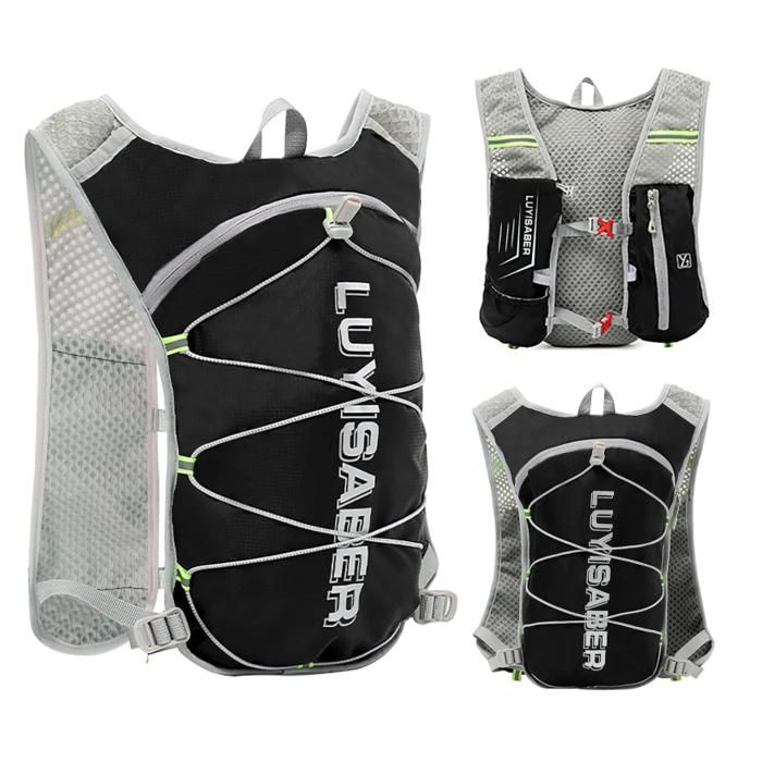 2.5L Sac à Dos Hydratation Sac à Dos de Course Ultraléger Sac à Dos de Vélo Ajustables à Taille Sac à Dos deau avec Design