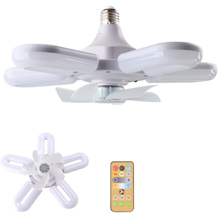 Ampoule ventilateur LED lampe ventilateur de plafond E27 lumière Ventilateur de plafond avec lumière ampoule lampe ventilateurs de