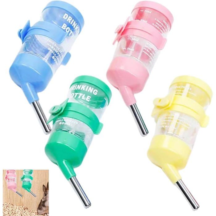 Breuvoir pour Les rongeurs4 pièces Distributeur eau pour HamstersHamster Lapin Nain pour Cagepour BIBERON