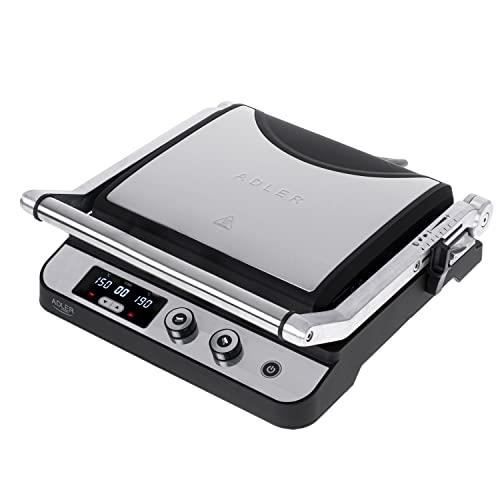 Grill Électrique 2en1 - ADLER - AD 3059 - Noir - LED - Grill de Contact et de Table