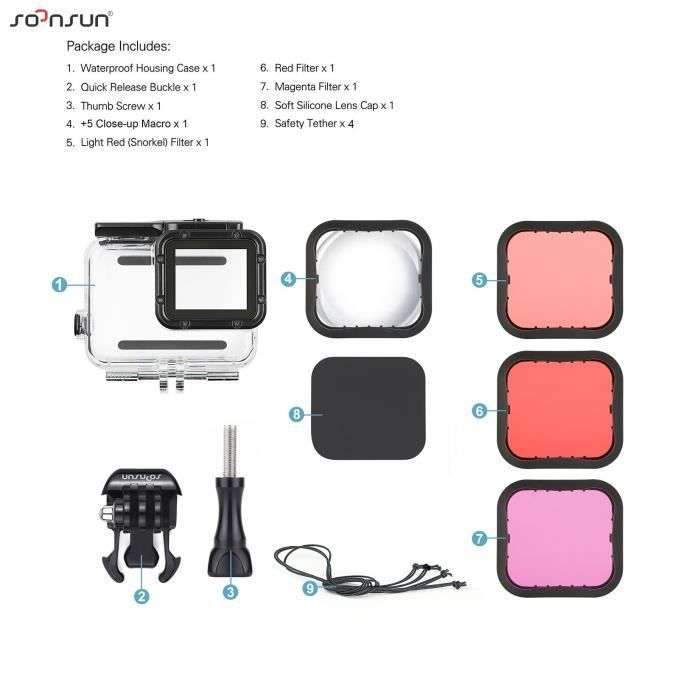 Support-Cadre Bas Pour GoPro Hero 4, Hero 5 Et Session - Coque De Protection Ajustable - En Plastique