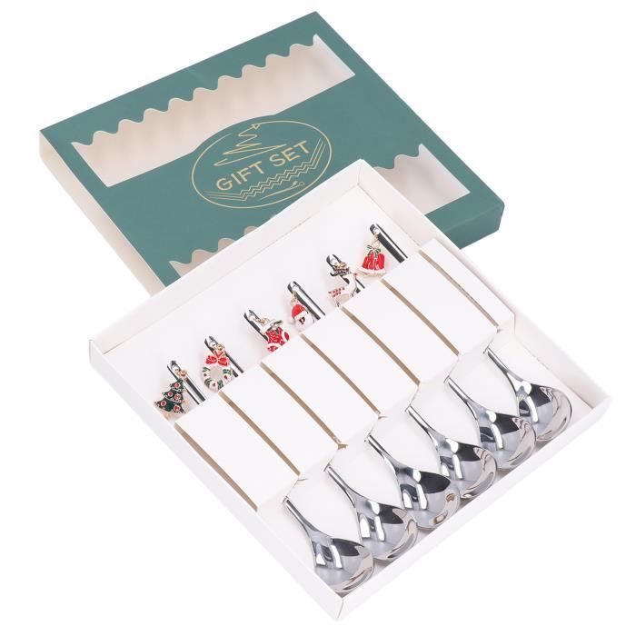 12 Pièces Cuillères Et Fourchettes Note Musicale 6 Pouces - Vaisselle Mignonne Café Et Dessert (Bleu)