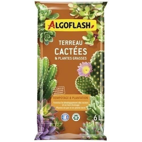 ALGOFLASH Terreau cactées et plantes grasses 6L /nc