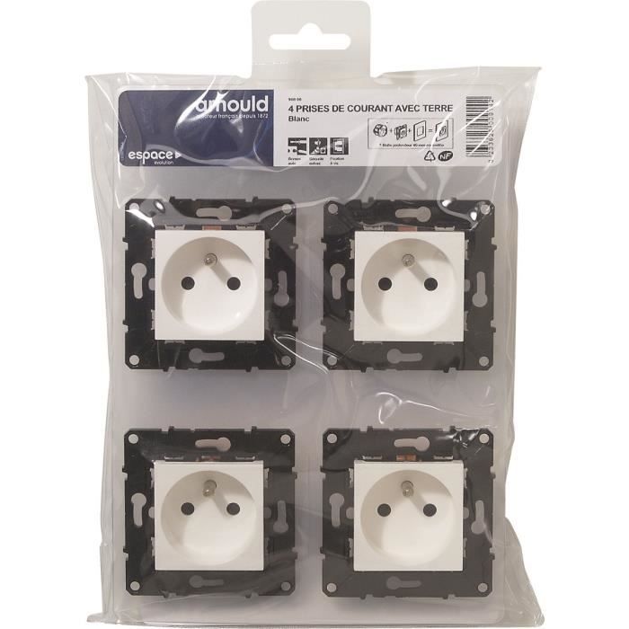 Lot De 4 Prises Électriques Arnould – Installation Domestique – Neuves