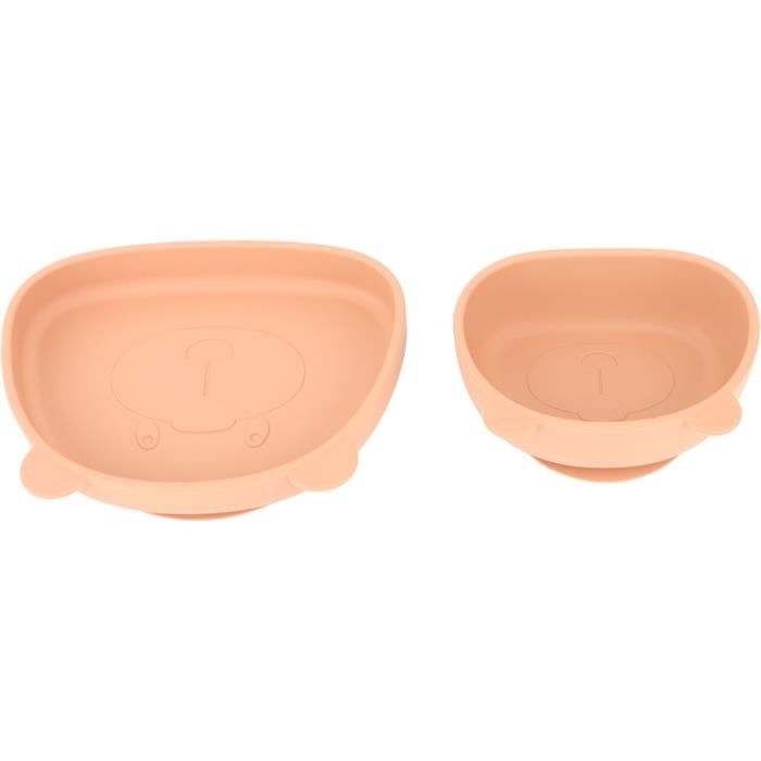 Bol à Aspiration Bébé Acunny – Anti-Glissement Avec Ventouse – Set Ustensiles Détachables (Fourche, Cuillère, Paille) – Silicone/PP