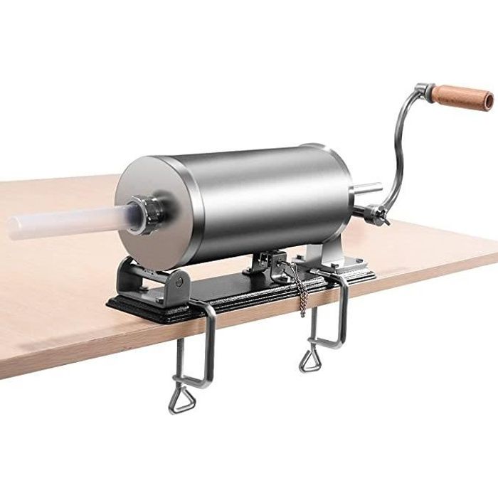 Insératrice à Saucisse Manuelle Reber 5KG – Acier Inox, Made In Italy, Rouge