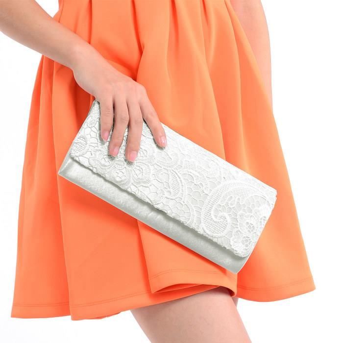 Sac pochette blanche best sale mariage